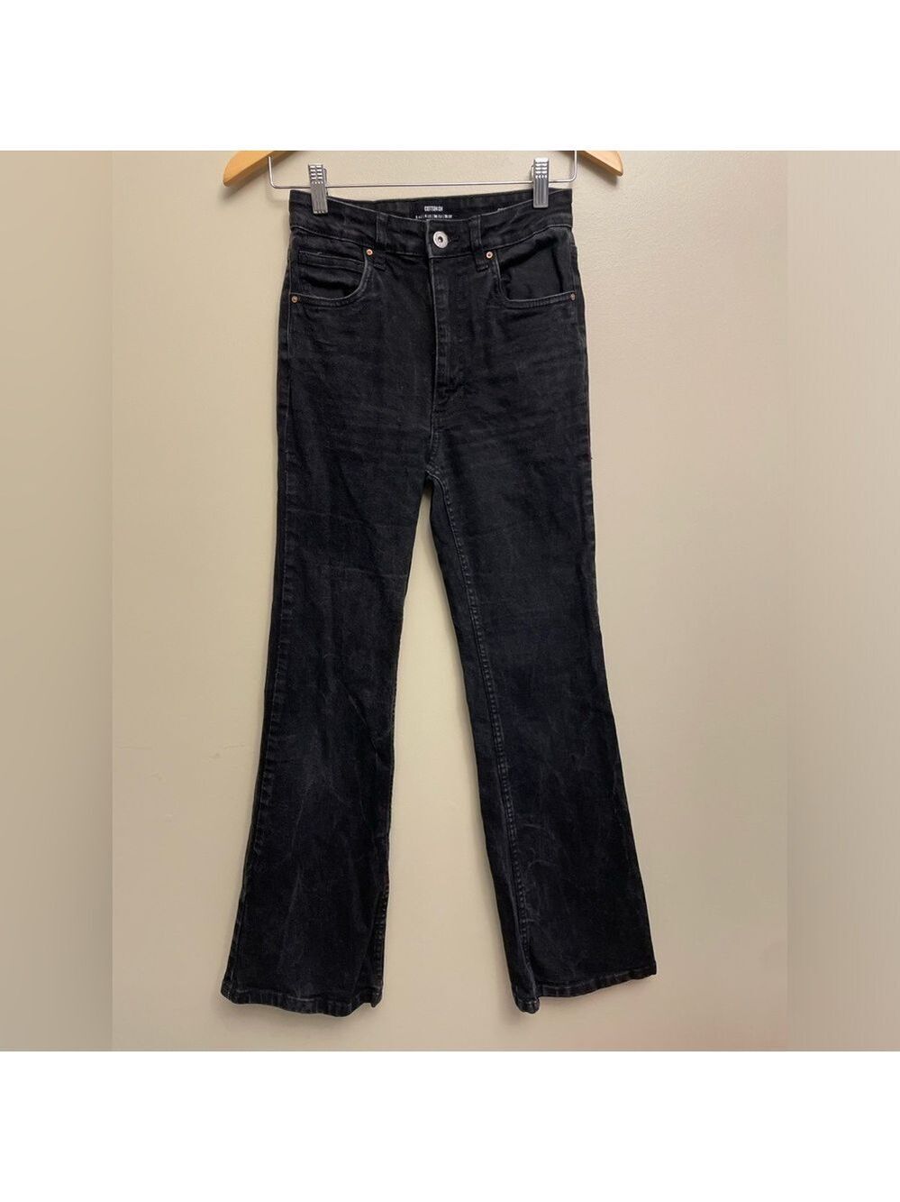 Cotton On Original Flare Black Jeans Size 4